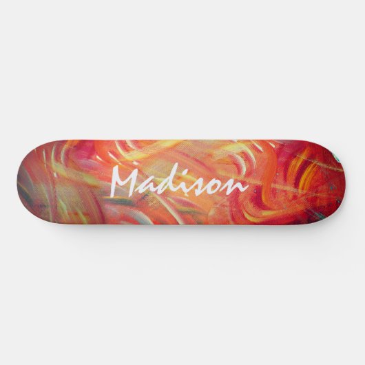 Farbige, moderne Abstrakte Personalisierte Bezeich Skateboard (Horizontal)