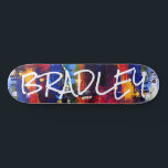 Farbige, moderne Abstrakte Personalisierte Bezeich Skateboard<br><div class="desc">Die farbenfrohe, moderne Abstrakte Skateboard mit Personalisiertem Namen zeichnet sich durch ihren personalisierten Namen in der modernen Typografie auf einem farbenprächtigen abstrakten Hintergrund aus. Personalisieren Sie diese, indem Sie den Text in dem dafür vorgesehenen Textfeld bearbeiten. Geben Sie Ihrem Lieblingskateboarder zu Weihnachten, Geburtstag oder Ihrer BESTE FREUNDIN ein maßgeschneidertes Geschenk,...</div>