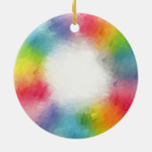 Farbige, moderne Abstrakte Regenbogenfarben Keramik Ornament (Hinten)