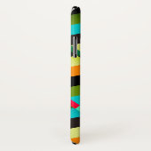 Farbige, moderne Abstrakte Streifen und Monogramm Case-Mate iPhone Hülle (Hinten/Rechts)