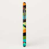 Farbige, moderne Abstrakte Streifen und Monogramm Case-Mate iPhone Hülle (Hinten/Links)