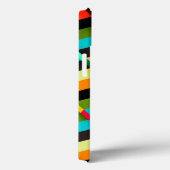 Farbige, moderne Abstrakte Streifen und Monogramm Case-Mate iPhone Hülle (Rückseite / Rechts)