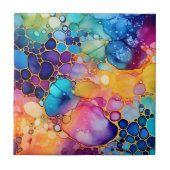 Farbige, moderne Alkoholfarbe Aquarellfarben Fliese (Vorderseite)