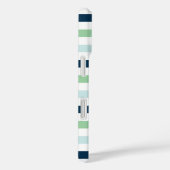 Farbige, moderne blaugrüne türkisfarbene Streifen Case-Mate iPhone Hülle (Rückseite / Rechts)