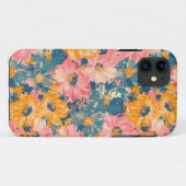 Farbige moderne Blume Blumenmuster Case-Mate iPhone Hülle (Rückseite (Horizontal))