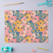 Farbige moderne Blume Blumenmuster Seidenpapier (Basteln)