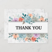 Farbige moderne Blume Dankeskarte (Vorne/Hinten)