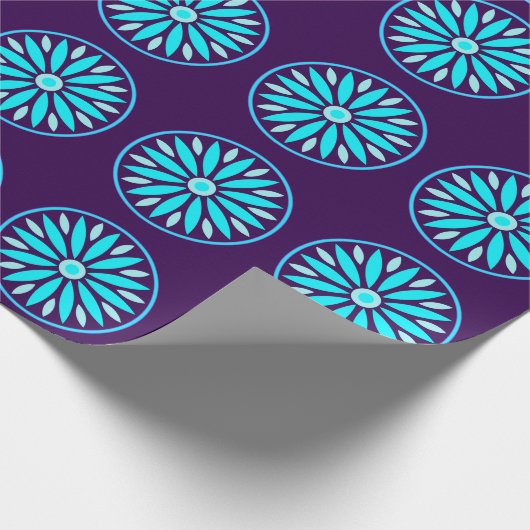 FARBIGE MODERNE BLUMEN GESCHENK TOCHTER SCHWESTER GESCHENKPAPIER (Ecke)