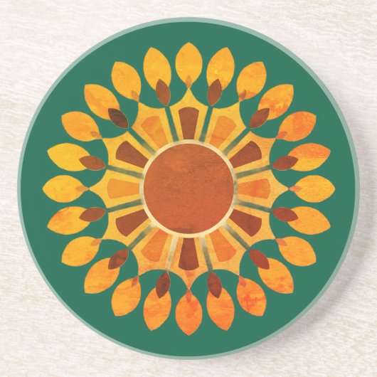 FARBIGE MODERNE BLUMEN GESCHENK TOCHTER SCHWESTER GETRÄNKEUNTERSETZER (Vorne)