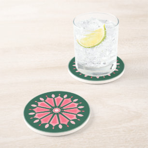 FARBIGE MODERNE BLUMEN GESCHENK TOCHTER SCHWESTER GETRÄNKEUNTERSETZER