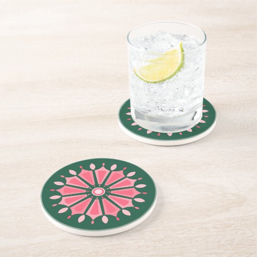 FARBIGE MODERNE BLUMEN GESCHENK TOCHTER SCHWESTER GETRÄNKEUNTERSETZER (Seite)
