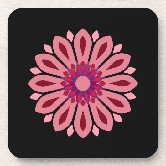 FARBIGE MODERNE BLUMEN GESCHENK TOCHTER SCHWESTER GETRÄNKEUNTERSETZER (Vorderseite)