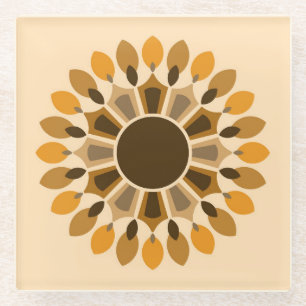 FARBIGE MODERNE BLUMEN GESCHENK TOCHTER SCHWESTER GLASUNTERSETZER