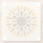 FARBIGE MODERNE BLUMEN GESCHENK TOCHTER SCHWESTER  GLASUNTERSETZER (Rückseite)