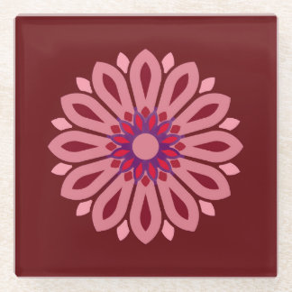 FARBIGE MODERNE BLUMEN GESCHENK TOCHTER SCHWESTER GLASUNTERSETZER