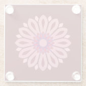 FARBIGE MODERNE BLUMEN GESCHENK TOCHTER SCHWESTER  GLASUNTERSETZER (Rückseite)