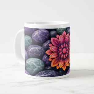 FARBIGE MODERNE BLUMEN GESCHENK TOCHTER SCHWESTER Jumbo-Tasse