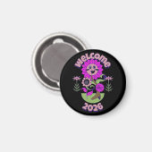 FARBIGE MODERNE BLUMEN GESCHENK TOCHTER SCHWESTER MAGNET (Vorderseite/Rückseite)