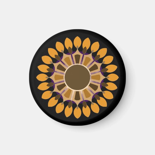 FARBIGE MODERNE BLUMEN GESCHENK TOCHTER SCHWESTER MAGNET (Vorne)