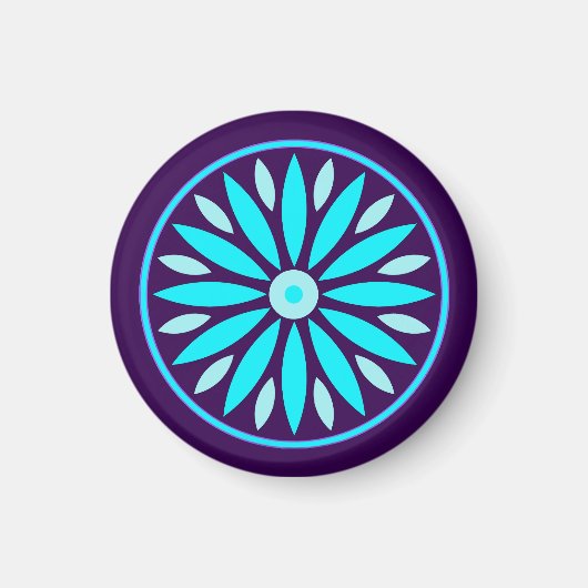 FARBIGE MODERNE BLUMEN GESCHENK TOCHTER SCHWESTER  MAGNET (Vorne)