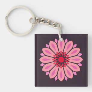 FARBIGE MODERNE BLUMEN GESCHENK TOCHTER SCHWESTER  SCHLÜSSELANHÄNGER