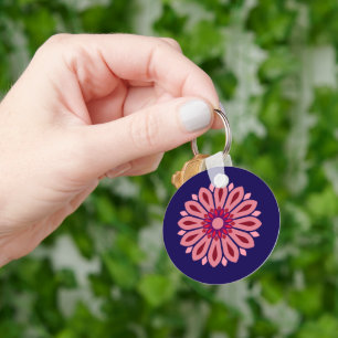FARBIGE MODERNE BLUMEN GESCHENK TOCHTER SCHWESTER  SCHLÜSSELANHÄNGER