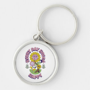 FARBIGE MODERNE BLUMEN GESCHENK TOCHTER SCHWESTER  SCHLÜSSELANHÄNGER