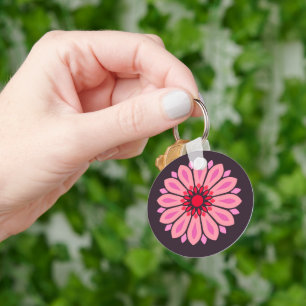 FARBIGE MODERNE BLUMEN GESCHENK TOCHTER SCHWESTER SCHLÜSSELANHÄNGER