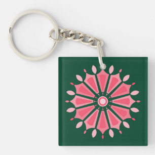 FARBIGE MODERNE BLUMEN GESCHENK TOCHTER SCHWESTER  SCHLÜSSELANHÄNGER