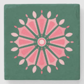 FARBIGE MODERNE BLUMEN GESCHENK TOCHTER SCHWESTER STEINUNTERSETZER (Vorderseite)