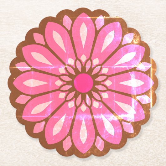 FARBIGE MODERNE BLUMEN GESCHENK TOCHTER SCHWESTER UNTERSETZER (Vorderseite)