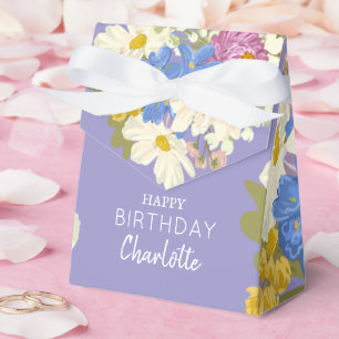 Farbige moderne Blumenblüten zum Geburtstag Geschenkschachtel