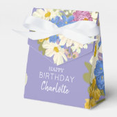 Farbige moderne Blumenblüten zum Geburtstag Geschenkschachtel (Vorderseite)