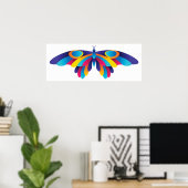 Farbige moderne Butterfly lebendige Flügel Poster (Heimbüro)
