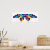 Farbige moderne Butterfly lebendige Flügel Poster (Küche)