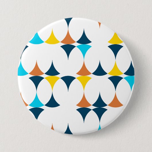 Farbige, moderne, coole, trendige geometrische For Button (Vorderseite)