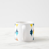 Farbige, moderne, coole, trendige geometrische For Espressotasse (Rückseite)