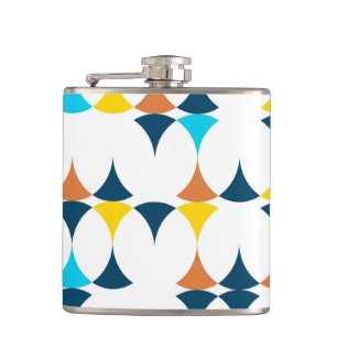 Farbige, moderne, coole, trendige geometrische For Flachmann