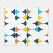 Farbige, moderne, coole, trendige geometrische For Fleecedecke (Vorderseite (Horizontal))