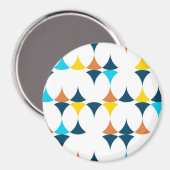 Farbige, moderne, coole, trendige geometrische For Magnet (Vorderseite/Rückseite)