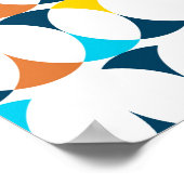 Farbige, moderne, coole, trendige geometrische For Poster (Ecke)