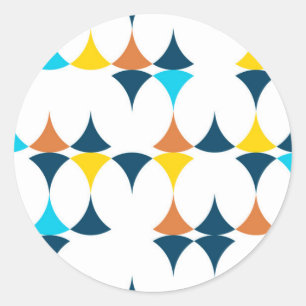 Farbige, moderne, coole, trendige geometrische For Runder Aufkleber