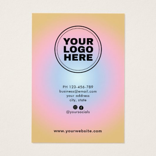 Farbige, moderne Earring Display Card (Rückseite)