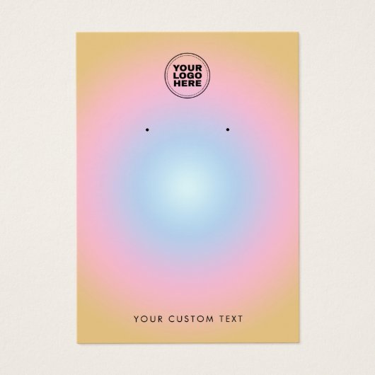 Farbige, moderne Earring Display Card (Vorderseite)