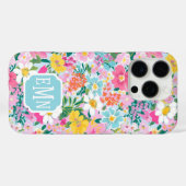 Farbige moderne Garteneinitialen Case-Mate iPhone Hülle (Rückseite (Horizontal))