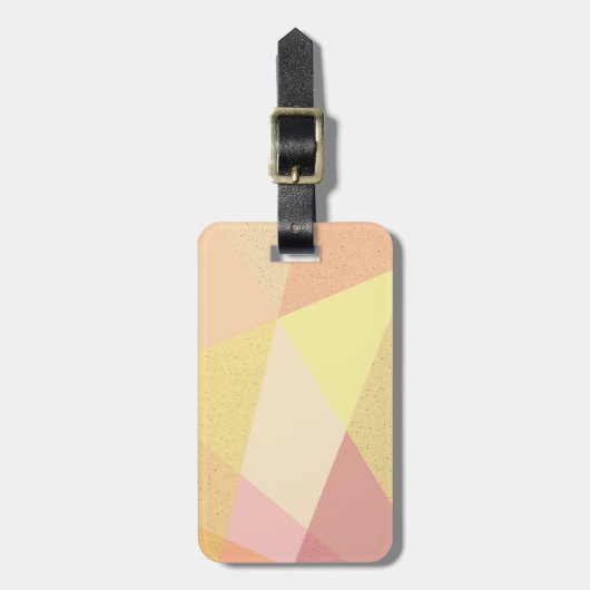 Farbige moderne Geometrie mit Spritzern Gepäckanhänger (Vorderseite vertikal)
