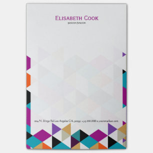 Farbige moderne geometrische Abstrakte Dreiecke 2 Post-it Klebezettel