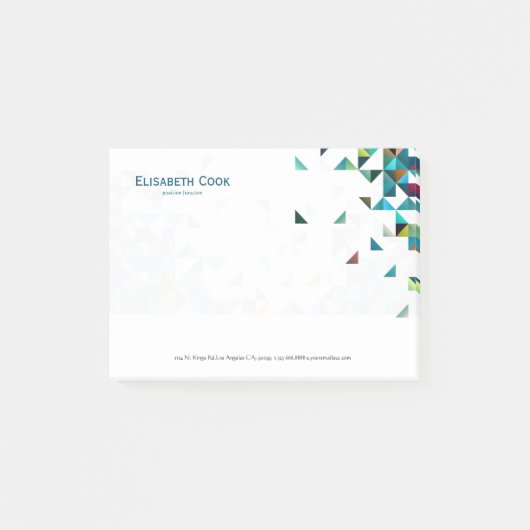 Farbige moderne geometrische Abstrakte Dreiecke 4 Post-it Klebezettel (Vorderseite)