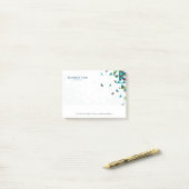 Farbige moderne geometrische Abstrakte Dreiecke 4 Post-it Klebezettel (Auf Schreibtisch)