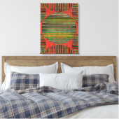 Farbige moderne geometrische abstrakte Wandkunst Leinwanddruck (Insitu (Schlafzimmer))